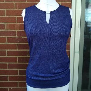 Calvin Klein Blue Sleeveless Top (Animal Print)